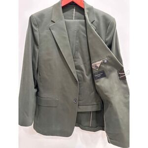 Banana Republic Mens Tailored Fit Suit Olive Green 44R Blazer 38x32 Pants 873647